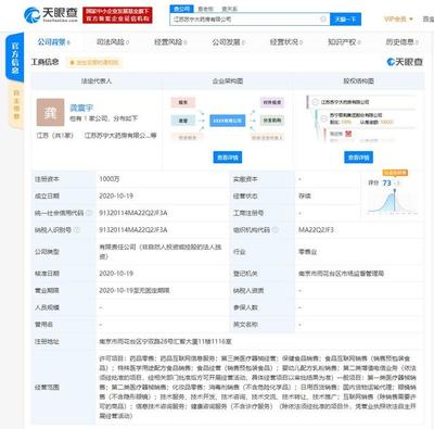 蘇寧易購跨界布局醫藥領域 成立江蘇蘇寧大藥房，注冊資本1000萬